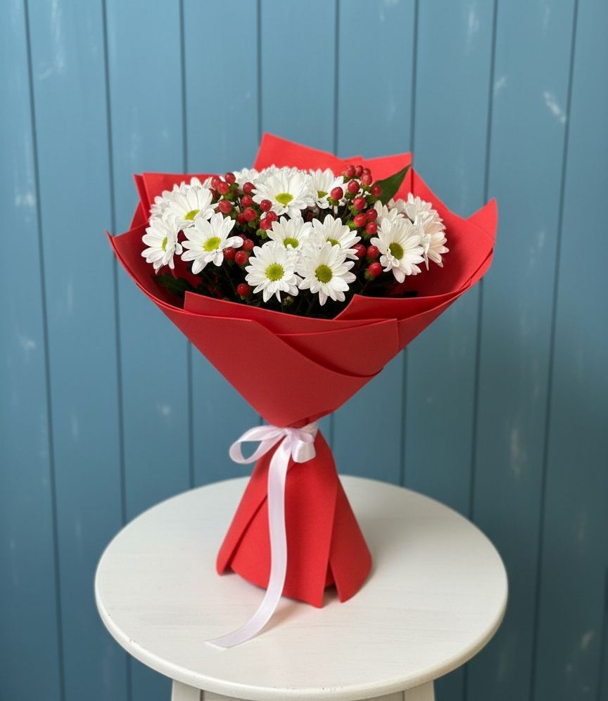 Букет цветов из: Хризантемы в Новозолотовской