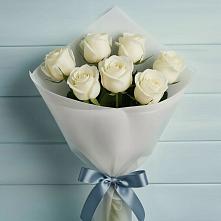 Букет 7 Белых роз Эдлесс Лав в Новозолотовской