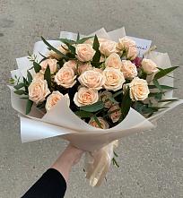 Букет Кремовые розы Латте в Новозолотовской