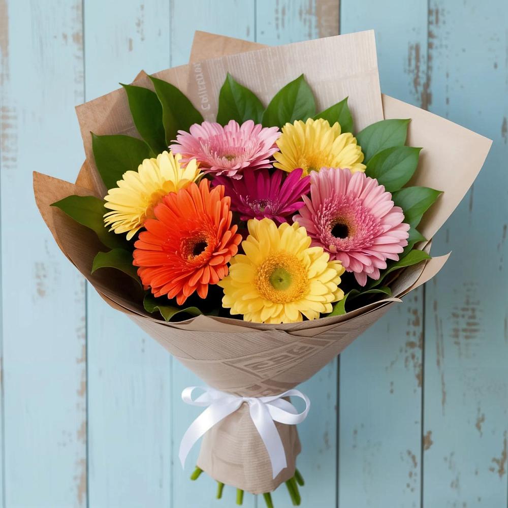 Букет цветов из: Герберы в Новозолотовской