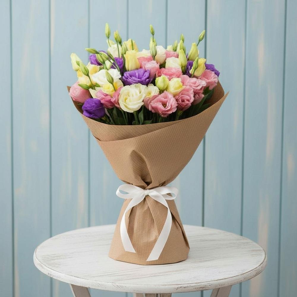 Букет цветов из: Лизиантусы в Новозолотовской