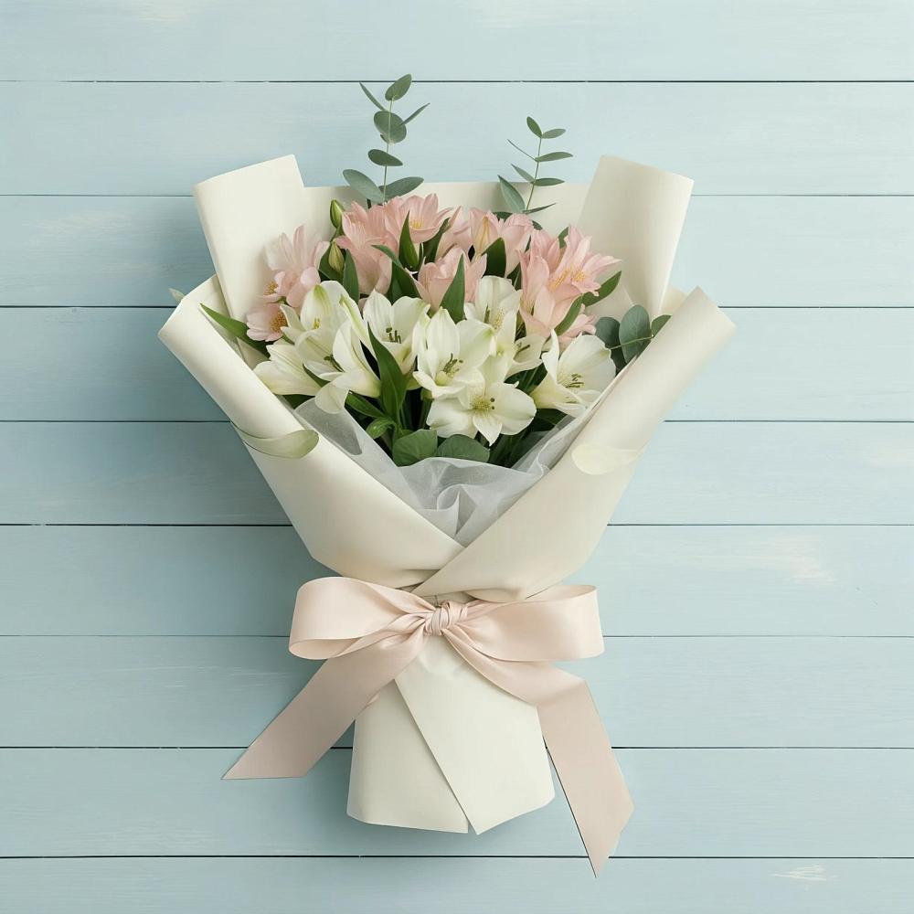 Букет цветов из: Альстромерии в Новозолотовской