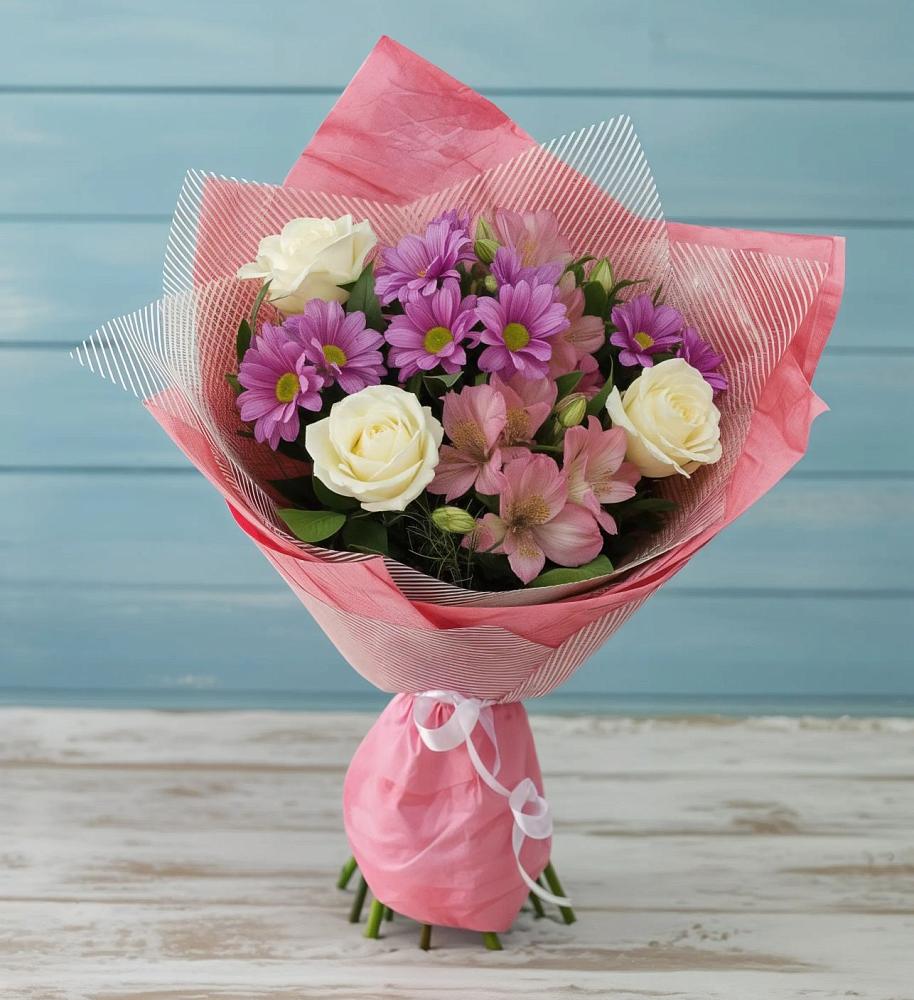 Букет цветов из: Герберы в Новозолотовской