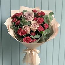 Букет цветов из:  Гвоздики и Розы в Новозолотовской