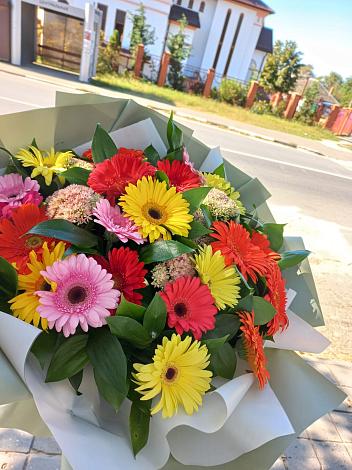 Букет цветов из: Герберы в Новозолотовской
