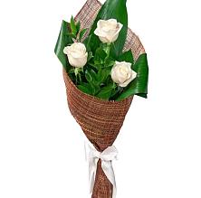 Букет 3 белые розы #REPLACE_PRED# Новозолотовской
