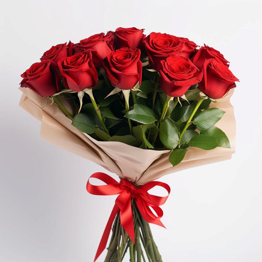 Букет 11 Красных роз Эдлесс Лав в Новозолотовской