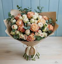 Букет цветов из:  Альстромерии и Розы в Новозолотовской