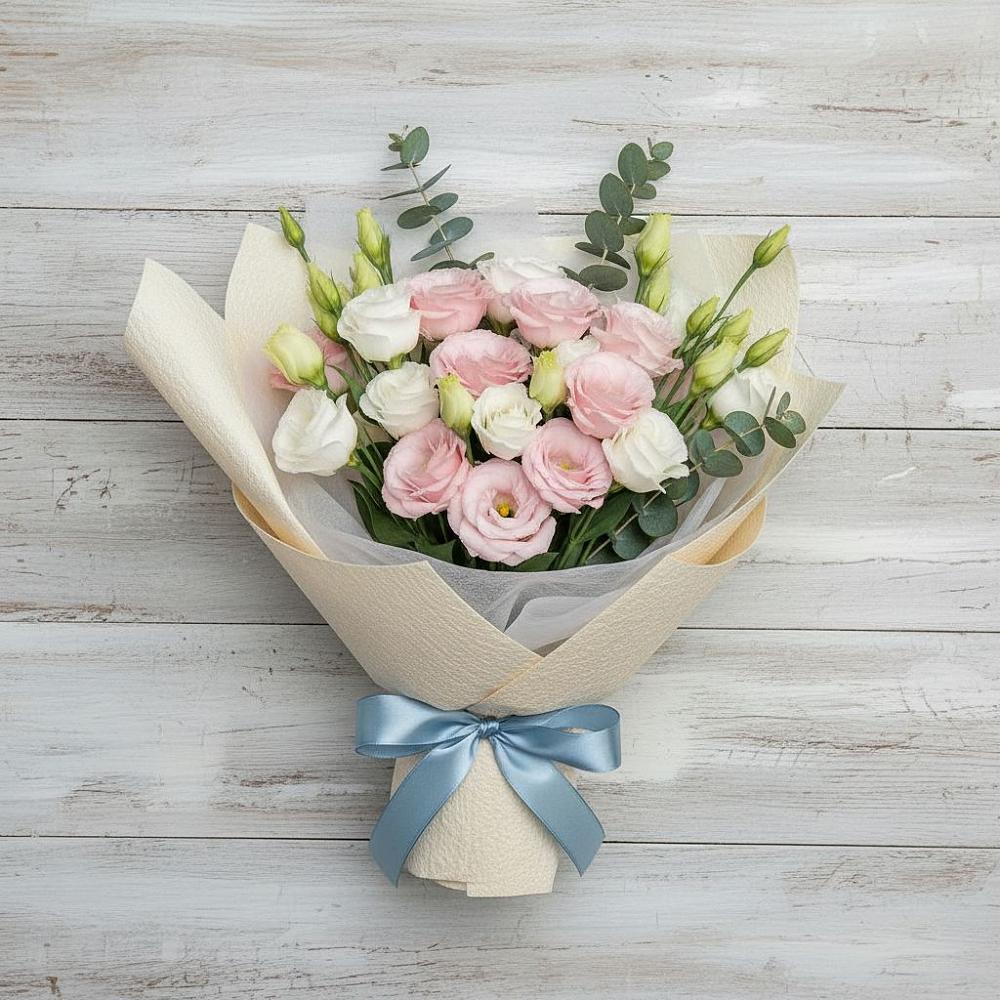 Букет цветов из: Лизиантусы в Новозолотовской